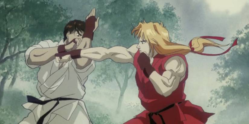 Street Fighter II The animated film Ryu and Ken Sparring
