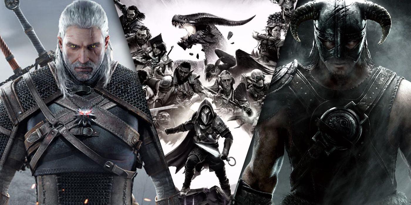 the witcher 3, skyrim, dragon age the veilguard