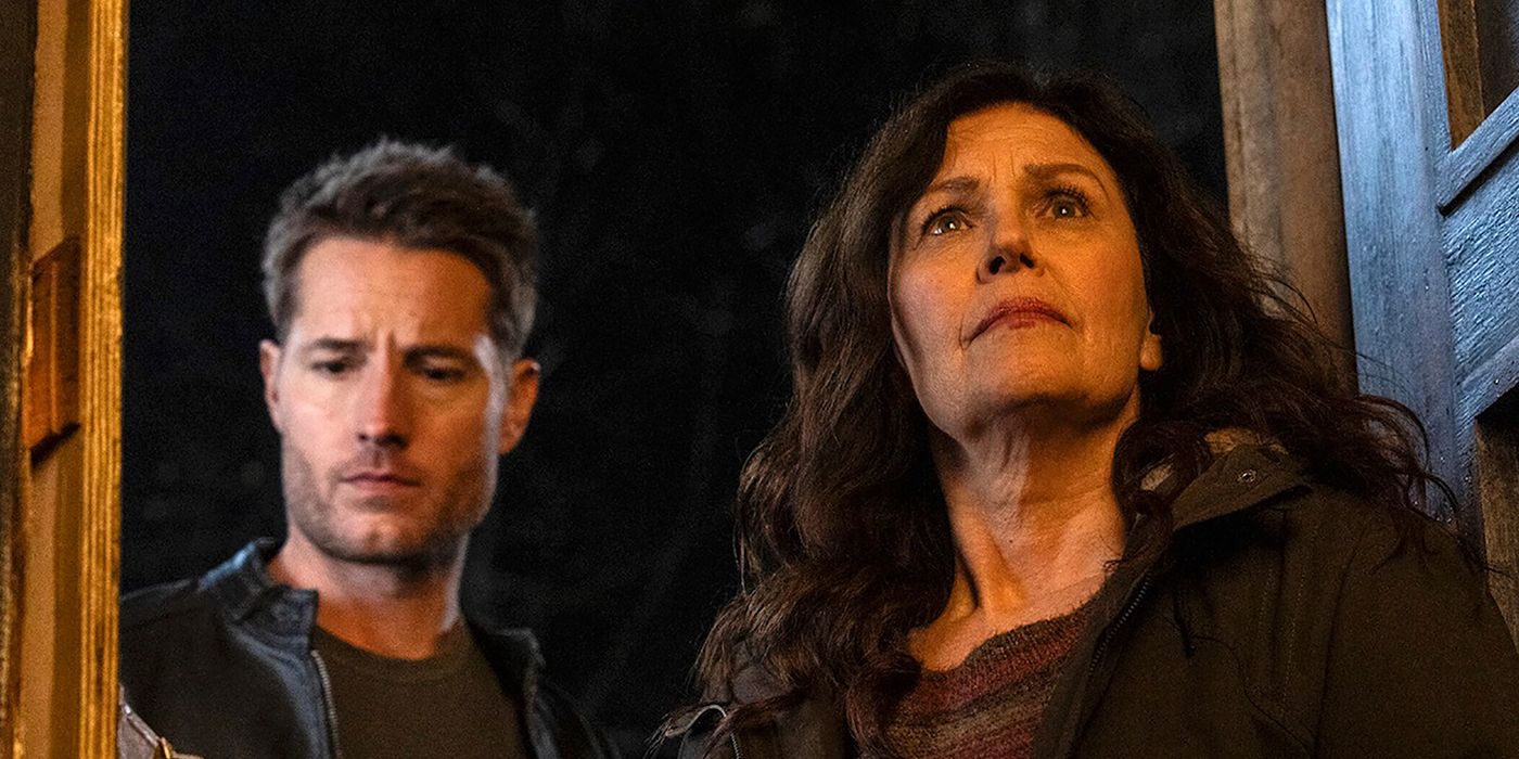 Colter and Mary standing by a doorway in Tracker.