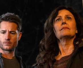 Colter and Mary standing by a doorway in Tracker.