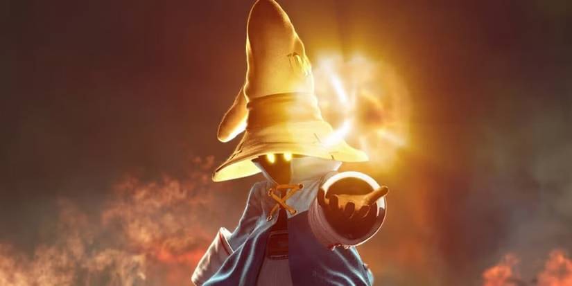 Vivi Final Fantasy 9 casts a fire spell