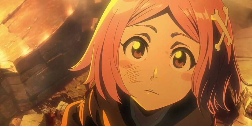 Yachiru looks up at the comet in Bleach Thousand Year Blood War.
