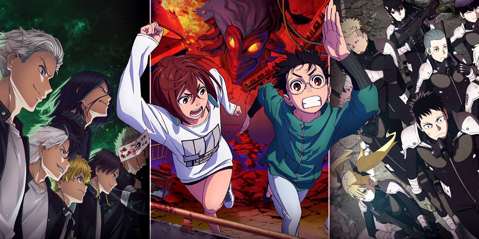 10-Best-Anime-Where-Side-Characters-Are-As-Important-As-The-Protagonist featuring Dandadan, Wind Breaker, and Kaiju No. 8. 
