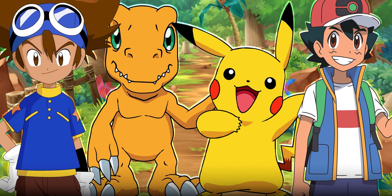 Are-There-More-Digimon-Than-Pokémon featuring Agumon, Pikachu, Ash, and Tai
