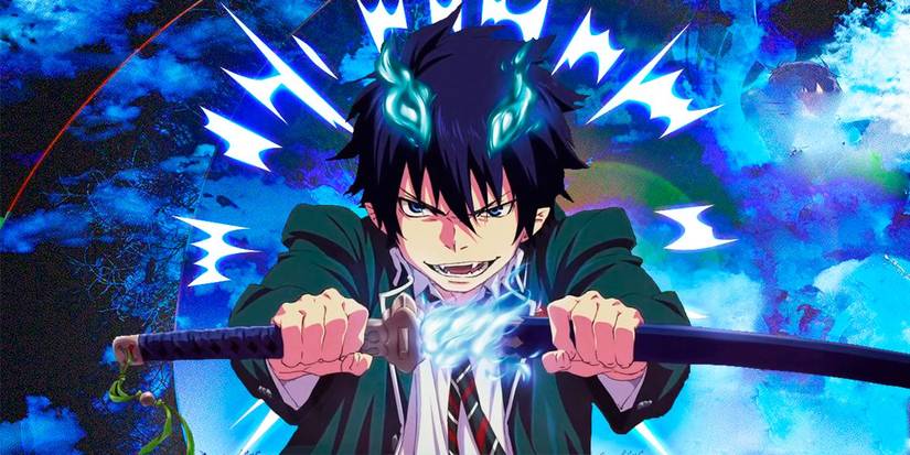 Rin Okumura in the Blue Exorcist anime series drawing his sword