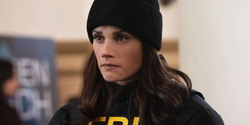 Maggie Bell wearing a black beanie and black FBI vest in the TV show FBI