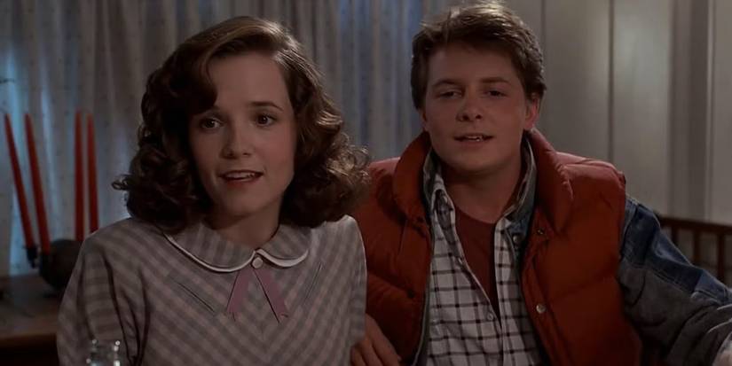 Marty and Lorraine talk to each other in Back to the Future