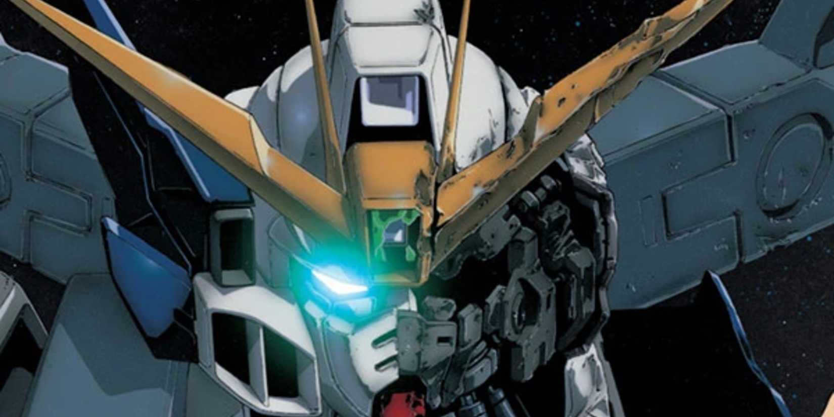 A damaged Wing Zero Gundam in Gundam Wing: Endless Waltz.