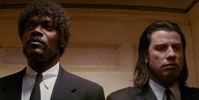 John Travolta as Vincent Vega and Samuel L. Jackson as Jules Winnfield from Pulp Fiction