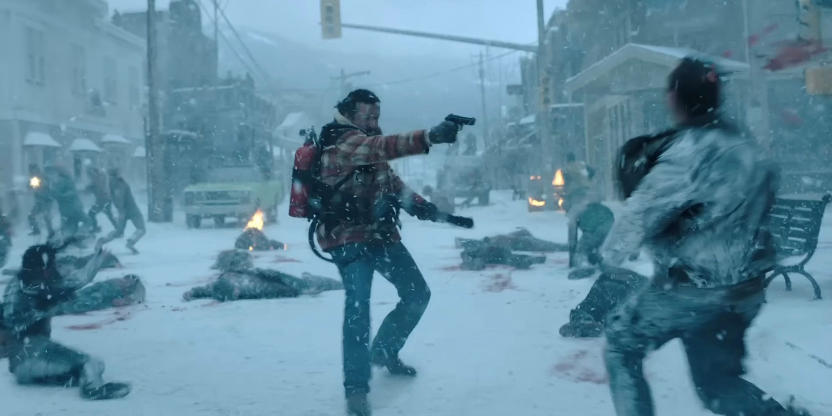 Tommy Miller shooting at infected on The Last of Us