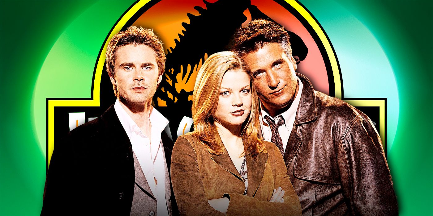 Anonymous Rex cast with JP logo in the background