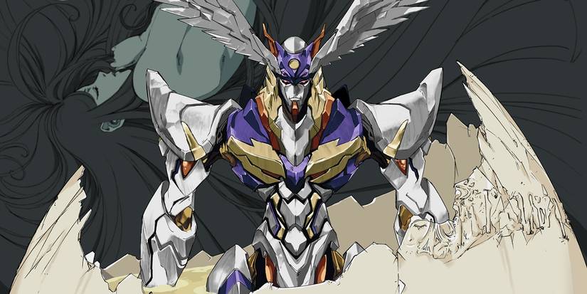 RahXephon anime series with main mecha robot and Reika Mishima