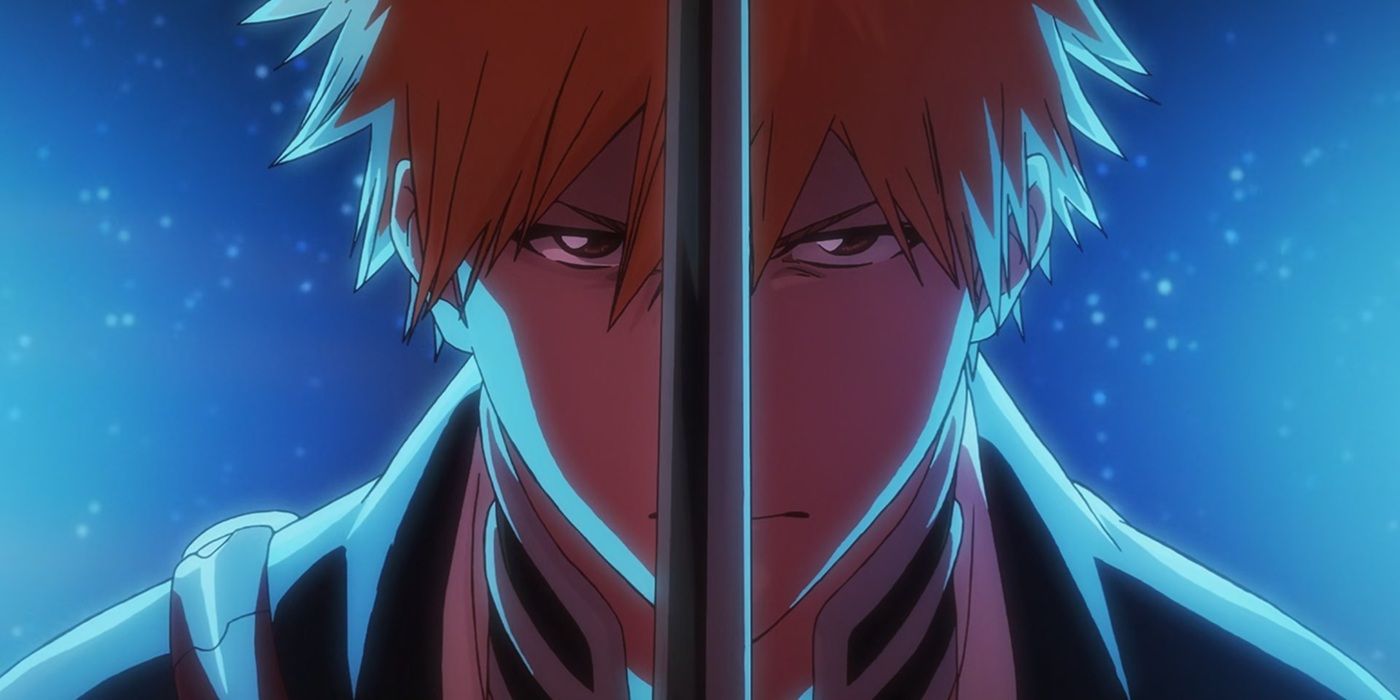 Ichigo Kurosaki with his sword in the Bleach: Thousand-Year Blood War anime series.