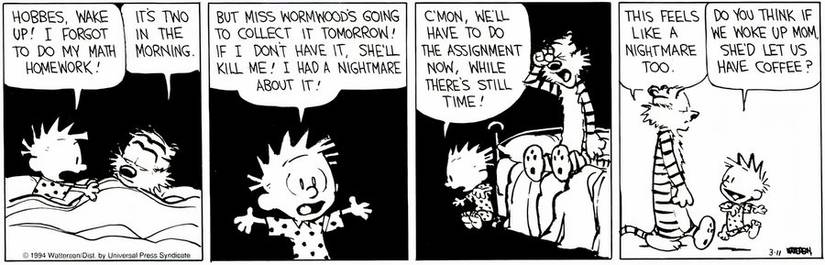 10 Hilarious Calvin and Hobbes Comics About Doing Homework