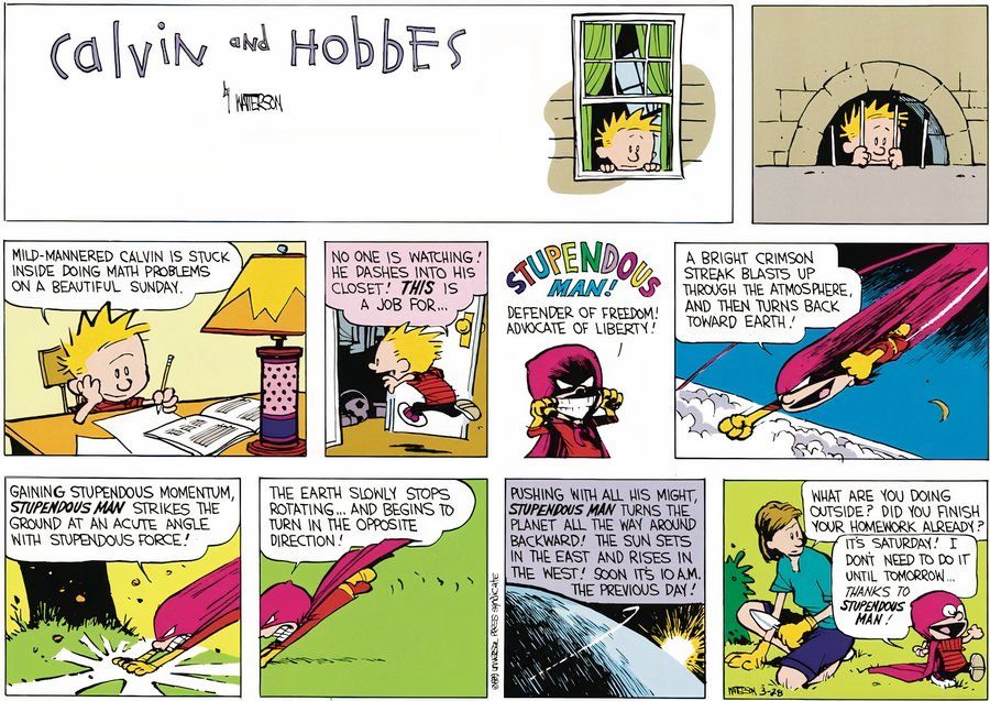 10 Hilarious Calvin and Hobbes Comics About Doing Homework