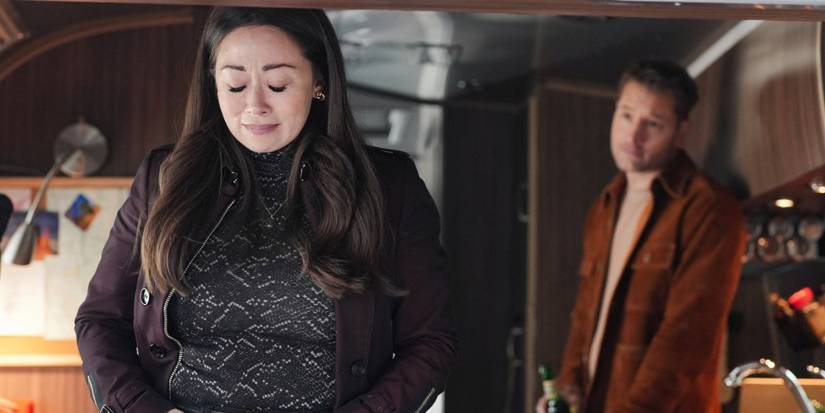 Fiona Rene as Reenie getting emotional in Tracker 'Rules of the Game'