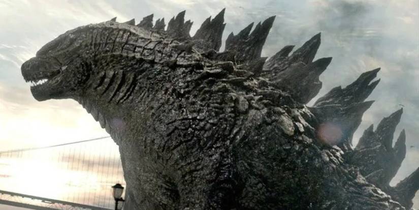 Godzilla attacks a bridge from the film Godzilla (2014)