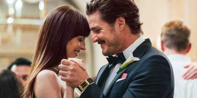 Pedro Pascal and Dakota Johnson in the Materialists
