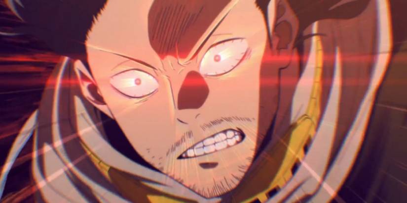 Eraserhead attempts to use Erasure on Knuckleduster in My Hero Academia: Vigilantes.