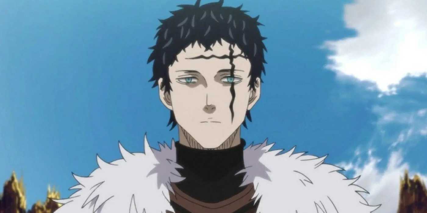 Black Clover Zenon Zogratis stares straight ahead with an empty expression