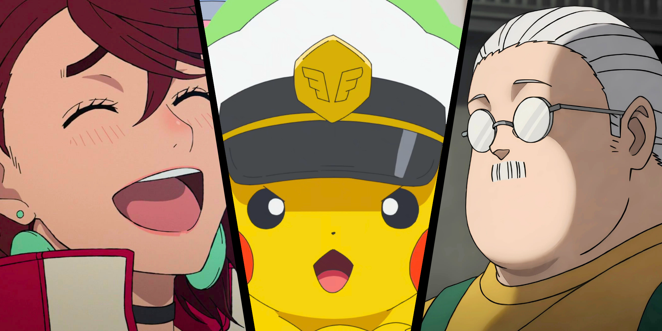 Momo Dandadan, Kapten Pikachu dari Pokemon Horizon, dan kolase anime Sakamoto Days