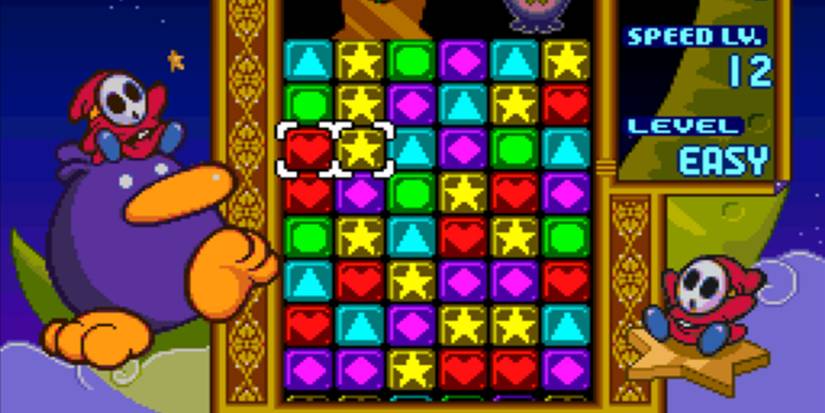 Tetris Attack Raphael Raven next to a full screen