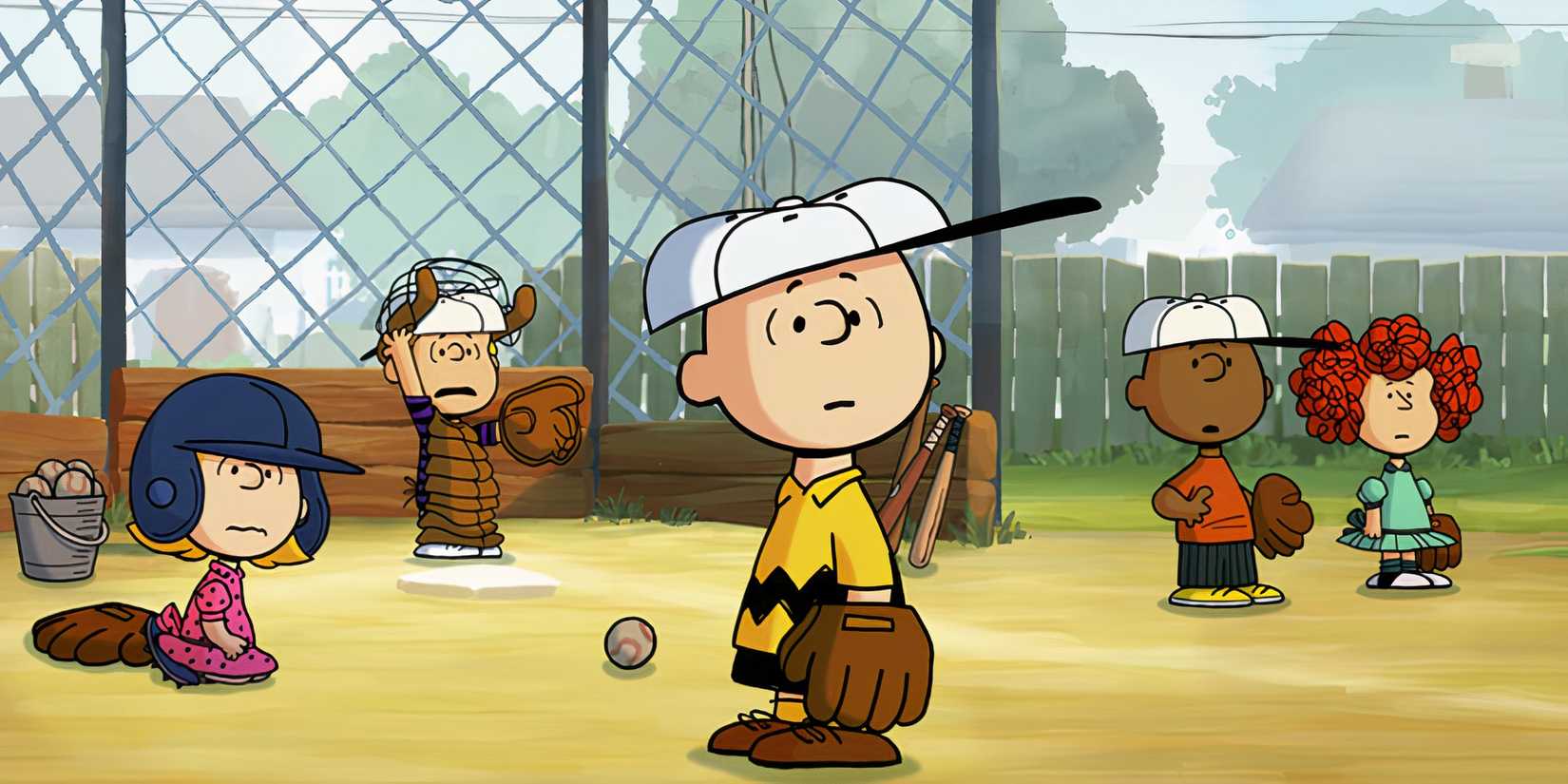 The Peanuts are disheartened during Sally's first baseball game