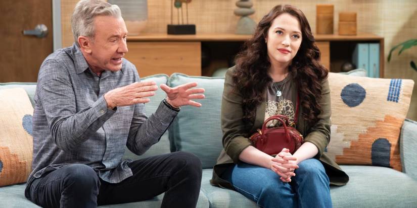 Tim Allen, Kat Dennings at a therapy session in Shifting Gears Season 1