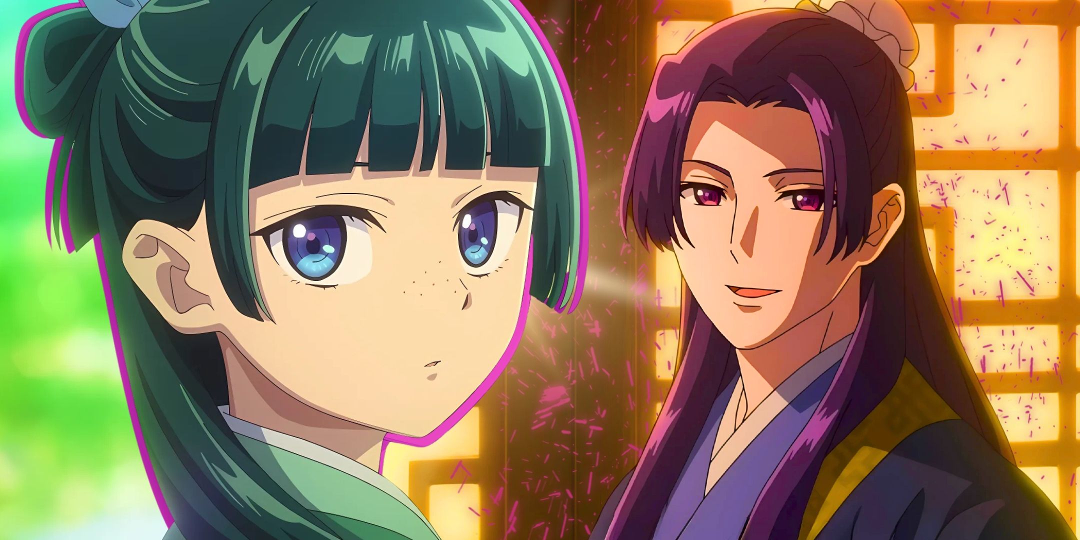 Maomao and Jinshi from The Apothecary Diaries anime series