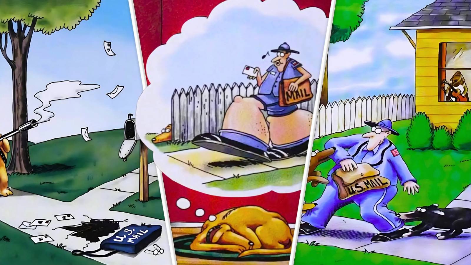 Die 10 lustigsten Far Side-Comics mit Postboten, im Ranking