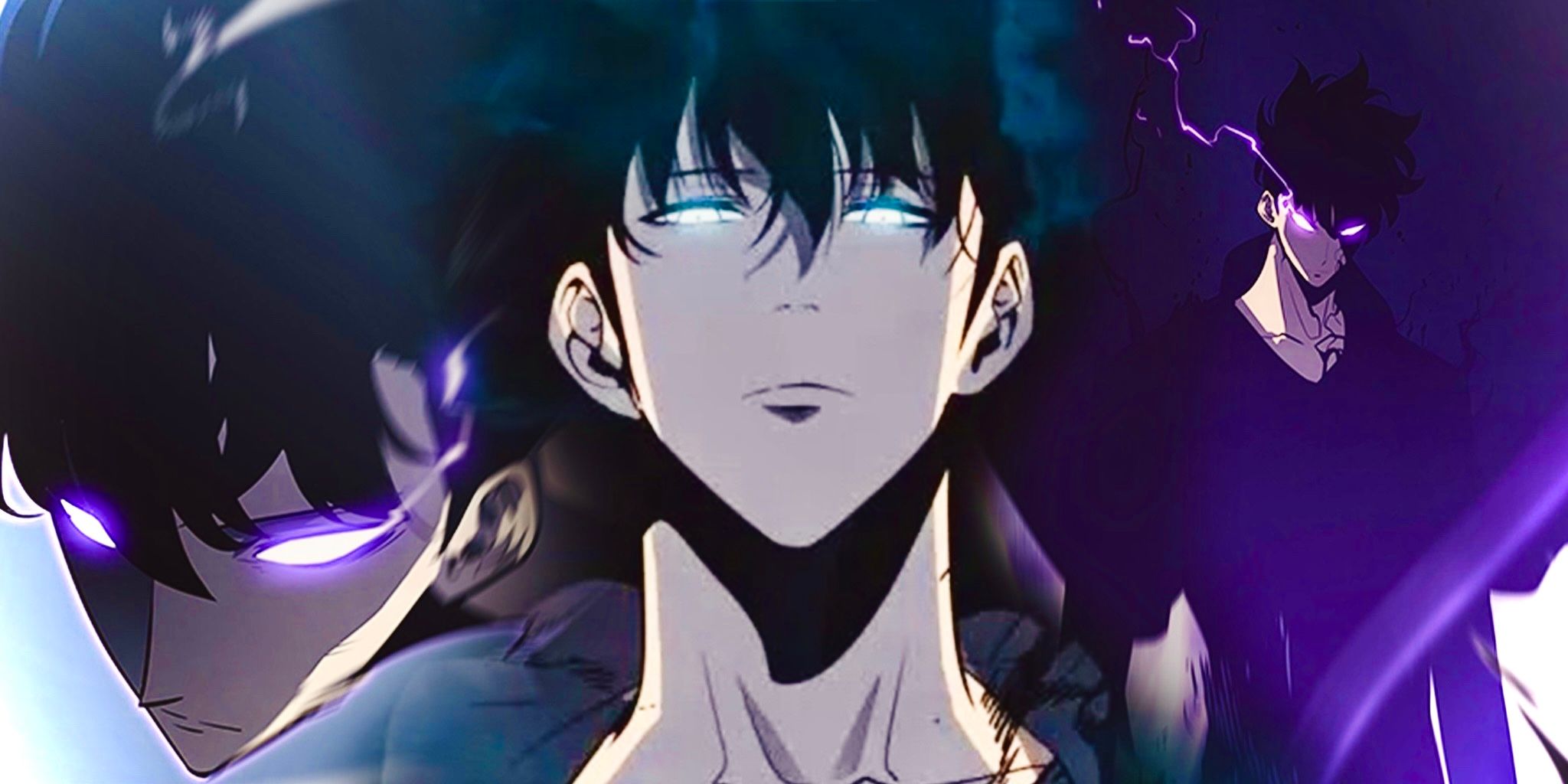 Sung Jinwoo aura farms in the Solo Leveling manhwa