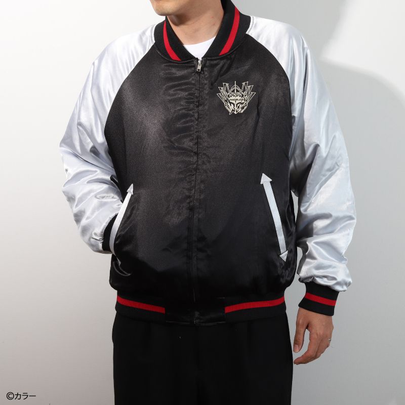 ジャケット・アウター EVANGELION BASEBALL JACKET EVANGELION BASEBALL JACKET (BLACK×WHITE(EVA-01)) EVANGELION