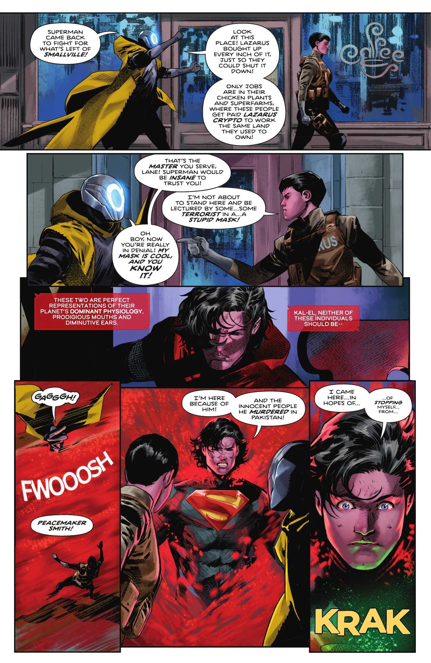 A Wounded Superman Has to Decide Between Trusting Lois Lane and Jimmy ...