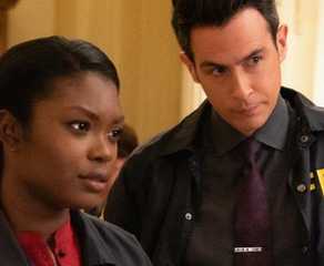 An FBi agent and Kristen Chazal in FBI