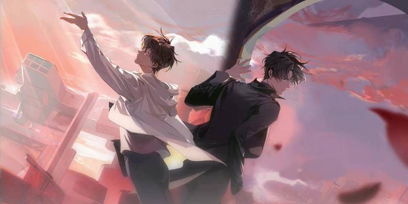 An Zhe and Lu Feng on promotional art for Little Mushroom