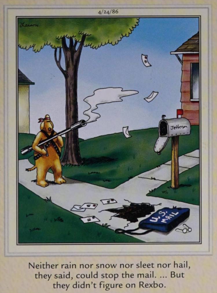 10 Funniest Far Side Comics Featuring Postal Workers, Ranked
