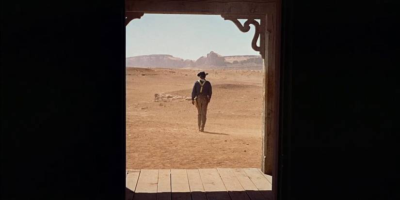 Infamous doorway shot at the end of The Searchers