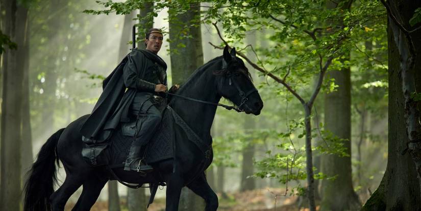 Man of horse in the wheel of time