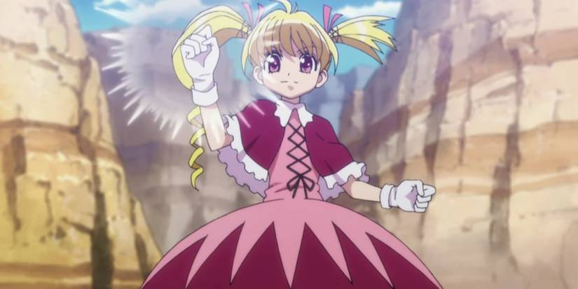 Biscuit demonstrates Ko to Gon and Killua in Hunter x Hunter.