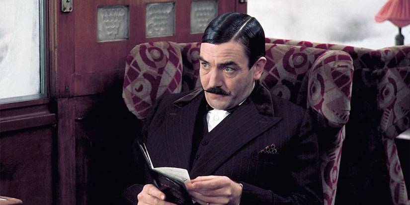Albert Finney as Hercule Poirot reading from the movie Murder on the Orient Express (1974)