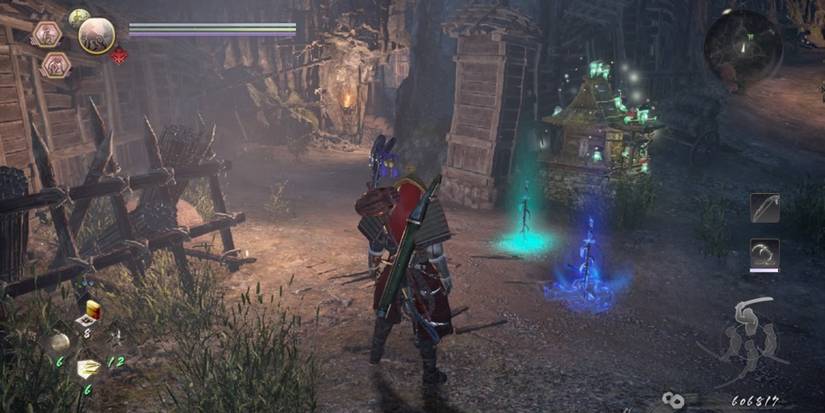 Nioh 2 Shrine with the Kodama singing on it