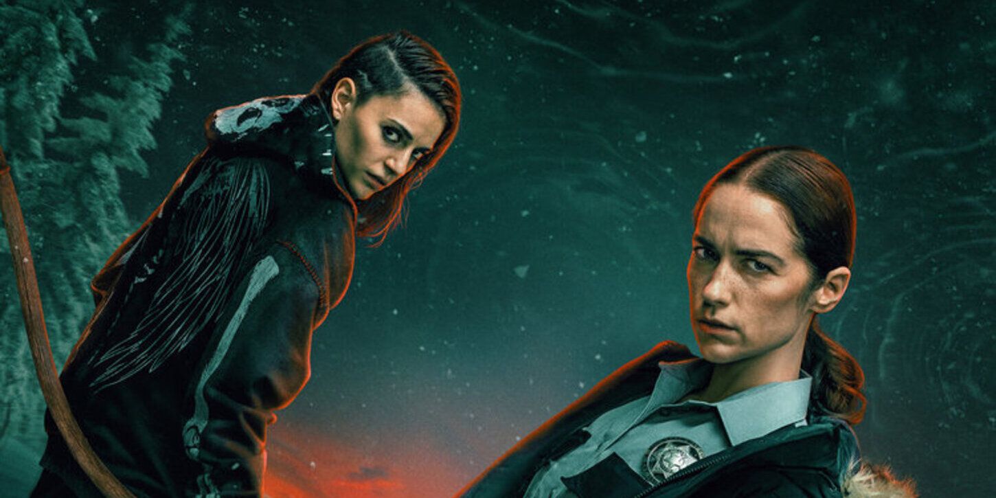 Em (Romy Weltman) and Dana Cypress (Melanie Scrofano) stand staring ominously on the key art for Revival