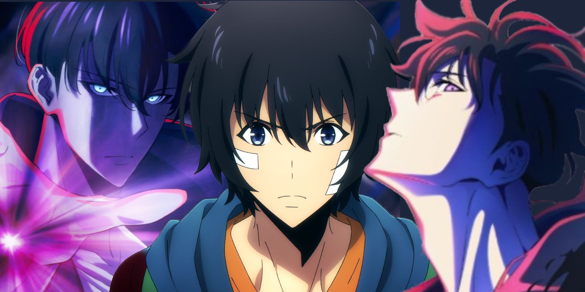 Sung Jinwoo collage from Solo Leveling anime