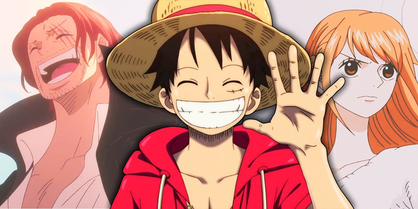 Nami, Monkey D Luffy and Shanks from One Piece