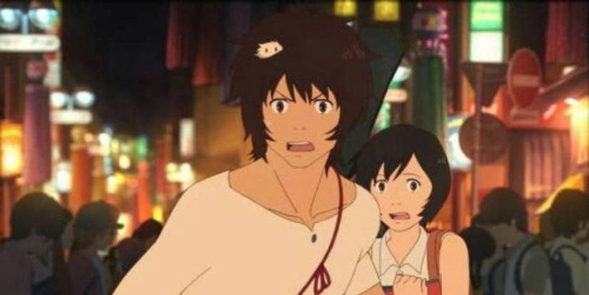 Ren and Kaede look worried in The Boy and the Beast