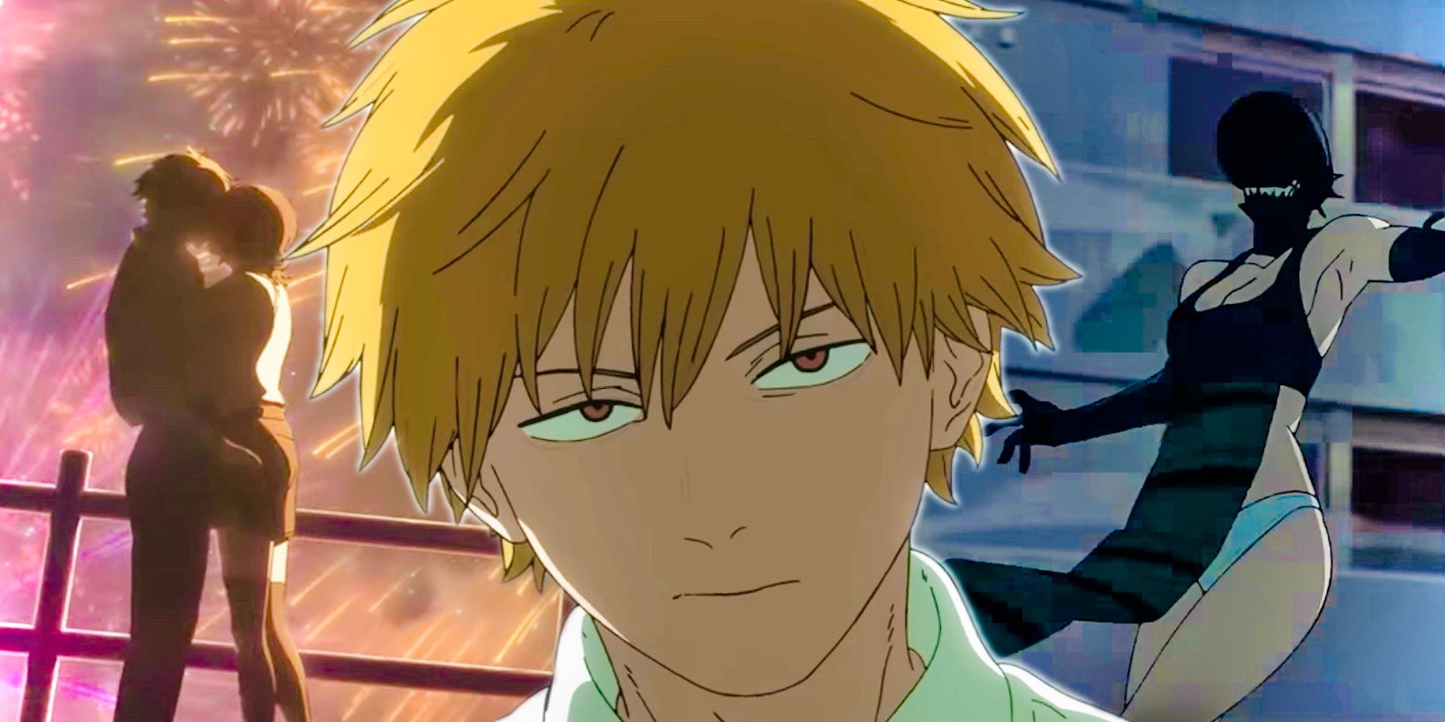 Denji thinks about his kiss with Reze and the Bomb Girl in Chainsaw Man