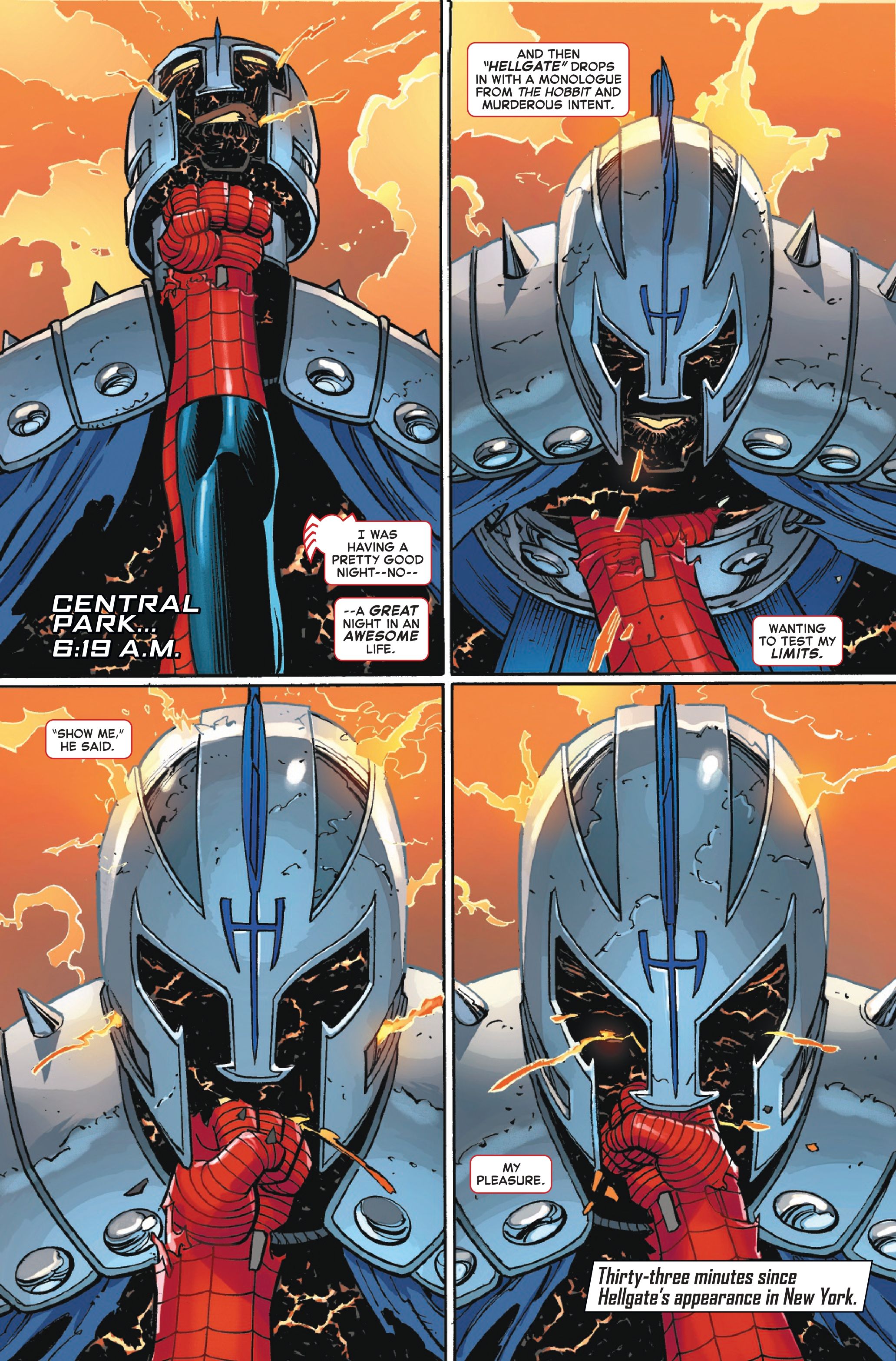 Spider-Man Just Isn't Strong Enough for His New Nemesis, Hellgate, in ...
