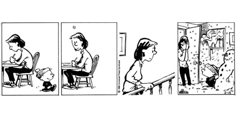 15 Best Calvin and Hobbes Strips Without Words