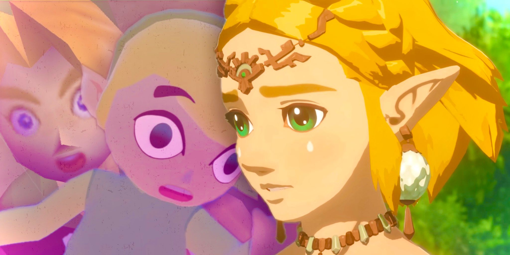 Princess Zelda shocks Link from Wind Waker and Ocarina of Time