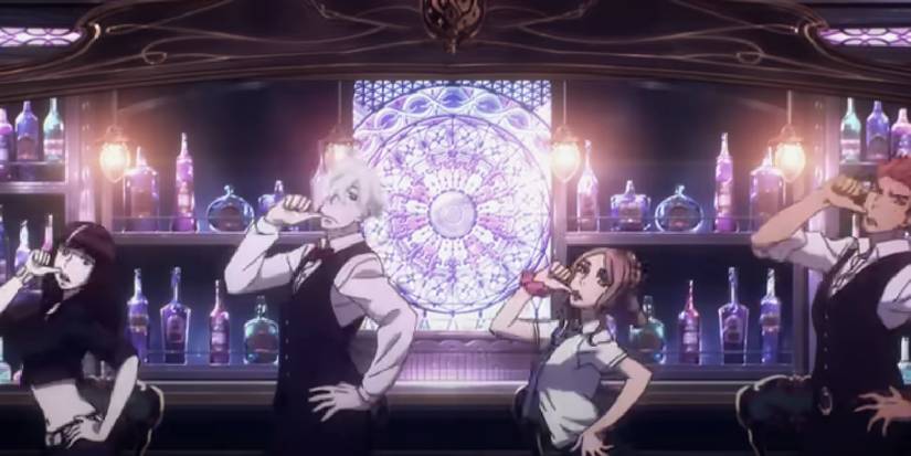 Para pemain Death Parade menari dalam pembukaan mereka yang bahagia - Flyers